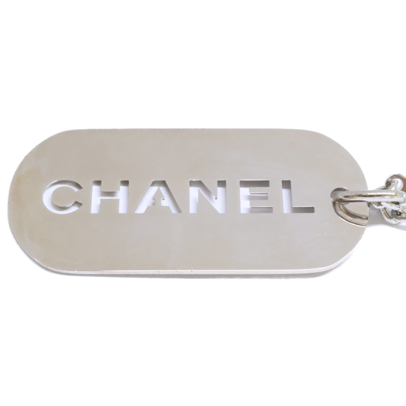 CHANEL シャネル 【美品】04V ロゴプレート キーホルダー