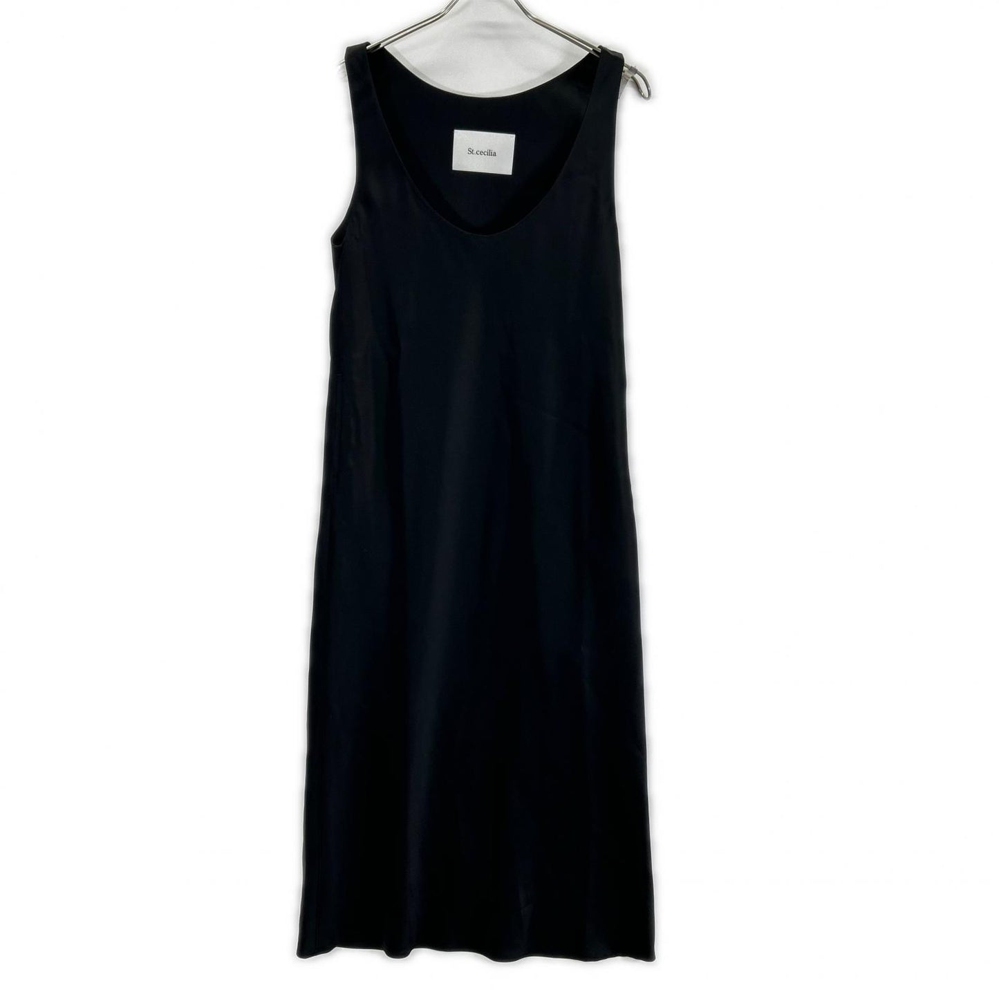 ST.cecilia セントセシリア STA25A00706 ブラック サテンワンピース ワンピース
