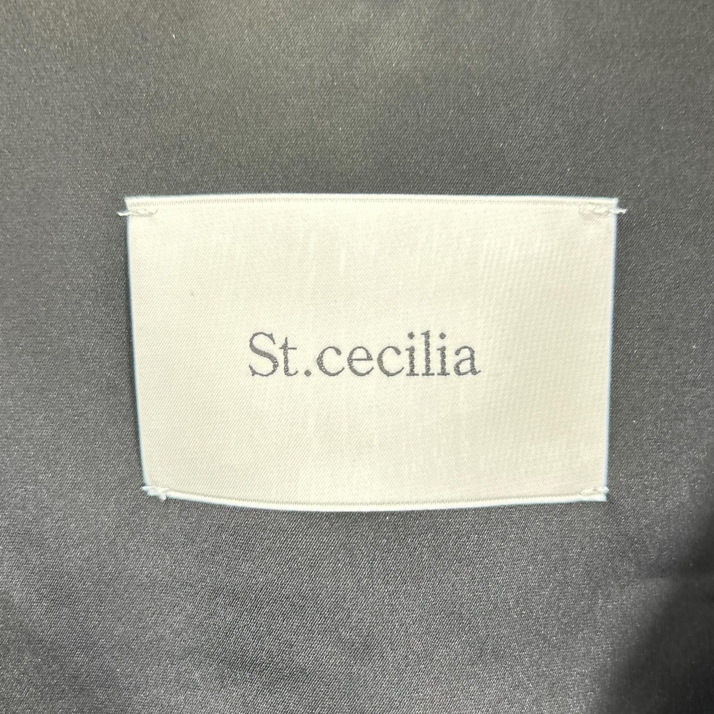 ST.cecilia セントセシリア STA25A00706 ブラック サテンワンピース ワンピース