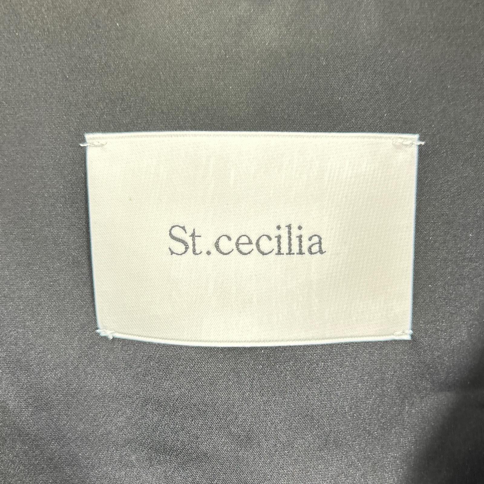 ST.cecilia セントセシリア STA25A00706 ブラック サテンワンピース ワンピース