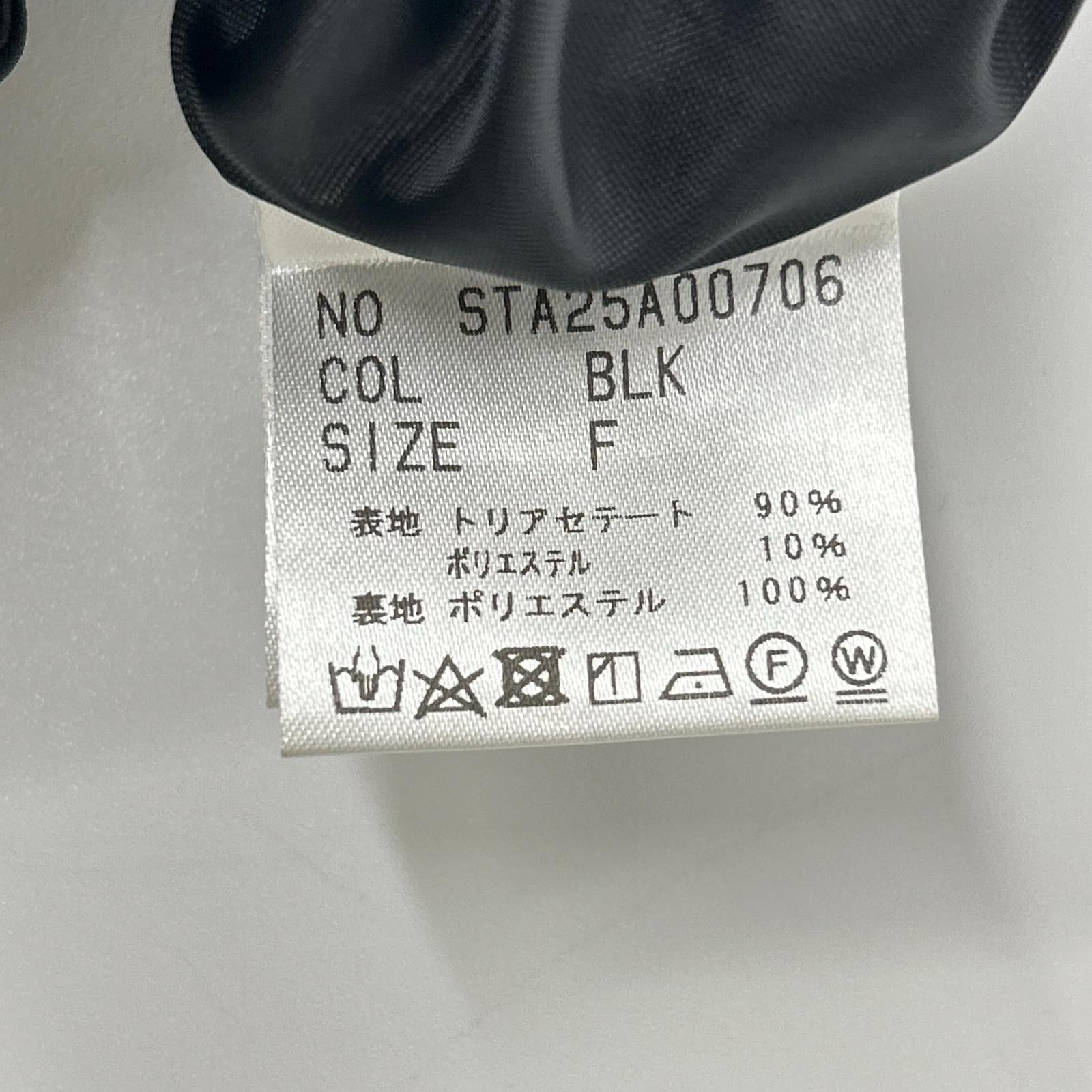 ST.cecilia セントセシリア STA25A00706 ブラック サテンワンピース ワンピース