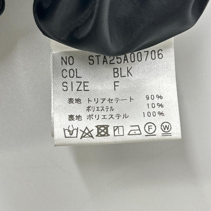 ST.cecilia セントセシリア STA25A00706 ブラック サテンワンピース ワンピース