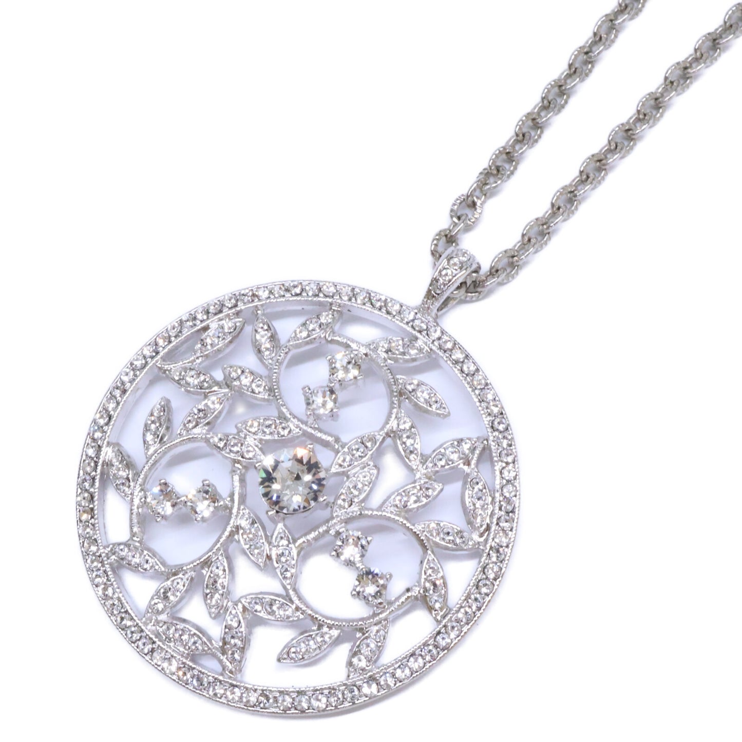 FOXEY フォクシー 【美品】CRYSTAL MOON NECKLACE ラインストーン ネックレス