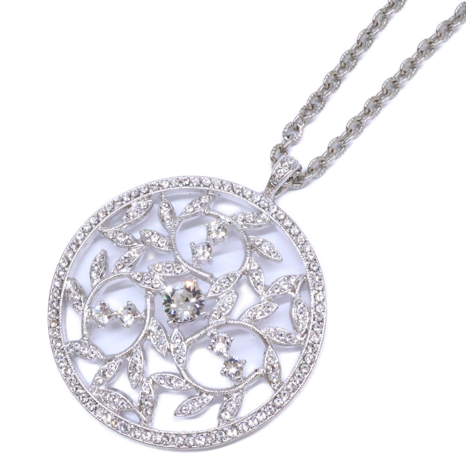 FOXEY フォクシー 【美品】CRYSTAL MOON NECKLACE ラインストーン ネックレス