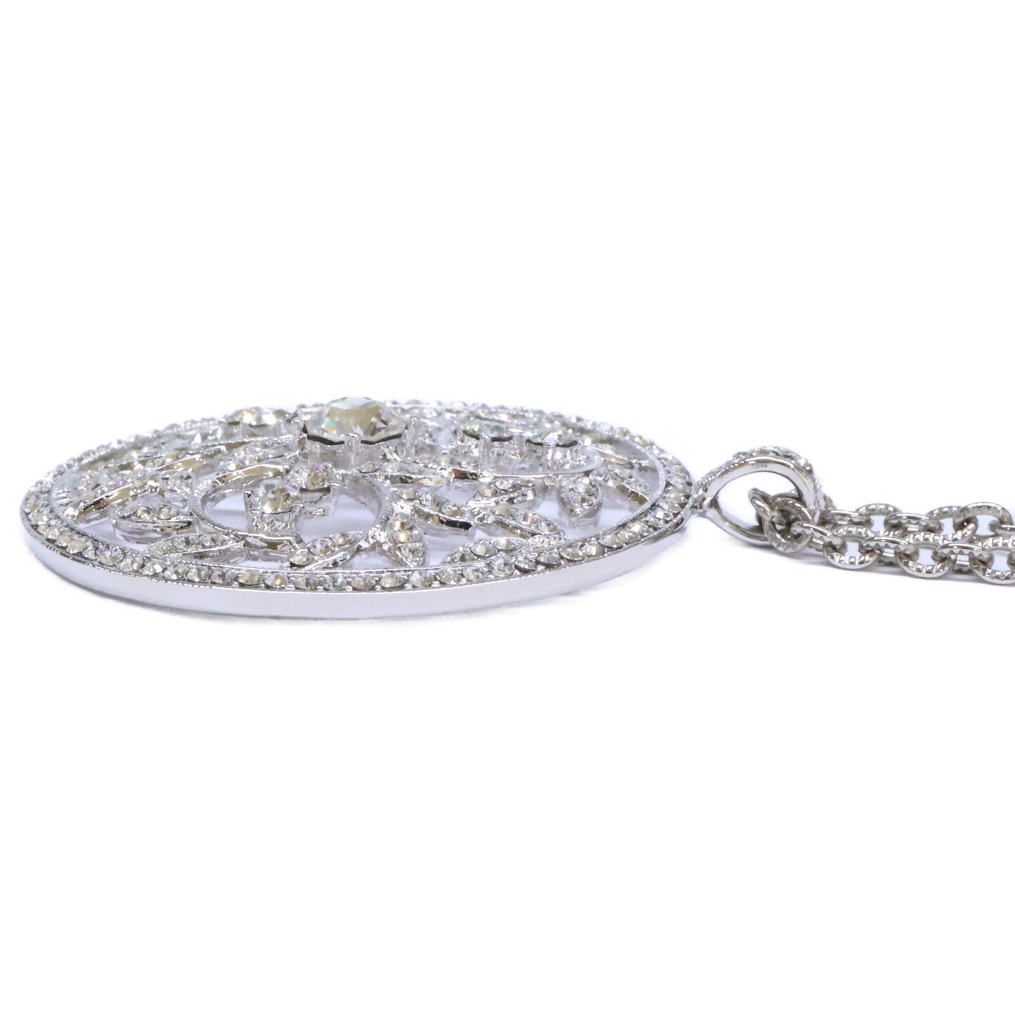 FOXEY フォクシー 【美品】CRYSTAL MOON NECKLACE ラインストーン ネックレス