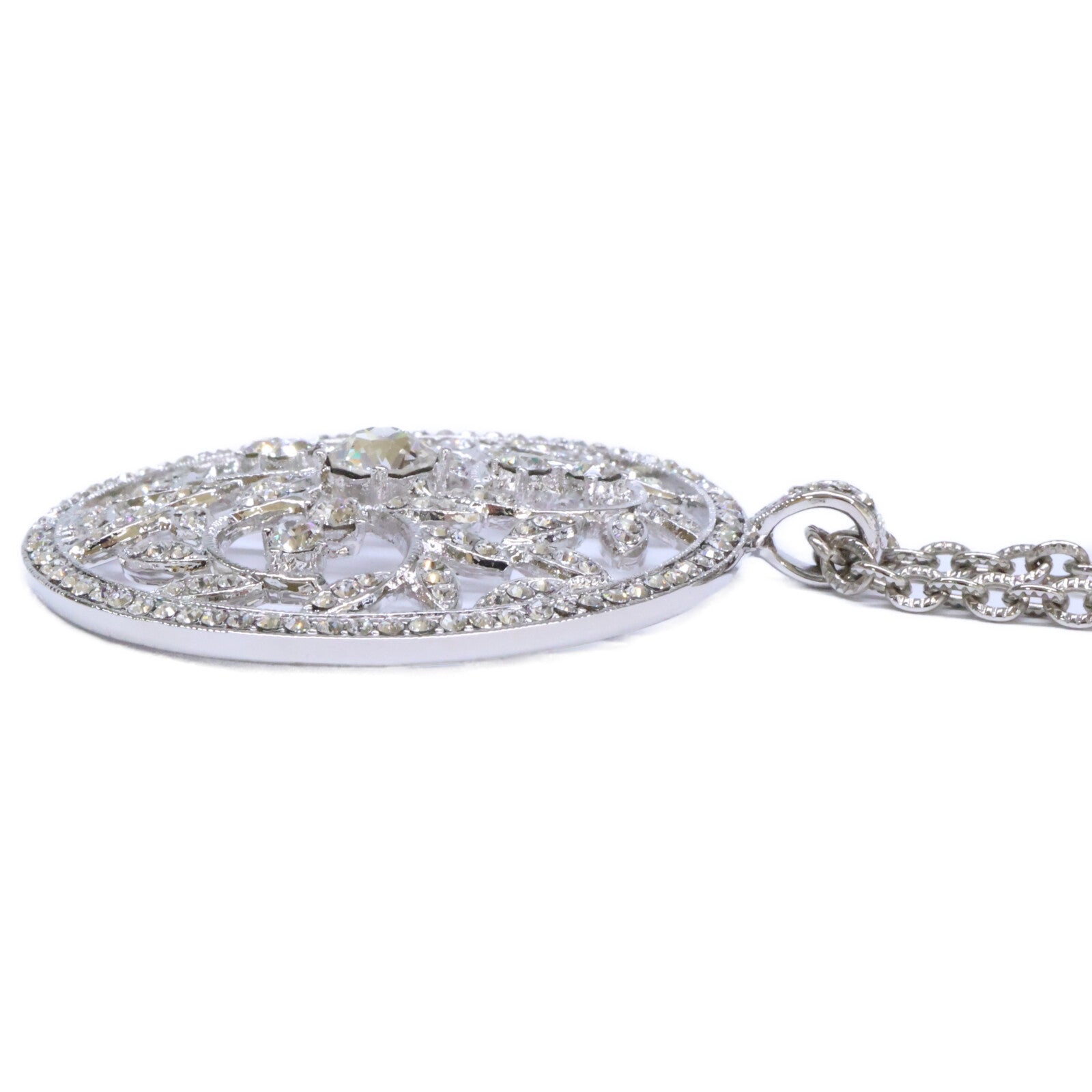 FOXEY フォクシー 【美品】CRYSTAL MOON NECKLACE ラインストーン ネックレス