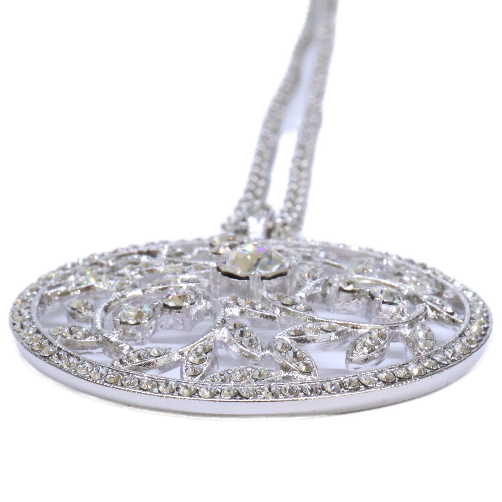FOXEY フォクシー 【美品】CRYSTAL MOON NECKLACE ラインストーン ネックレス