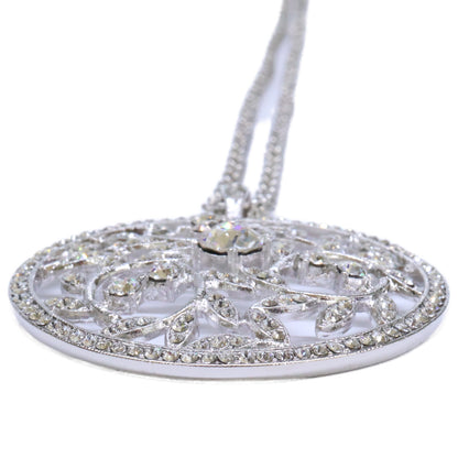 FOXEY フォクシー 【美品】CRYSTAL MOON NECKLACE ラインストーン ネックレス