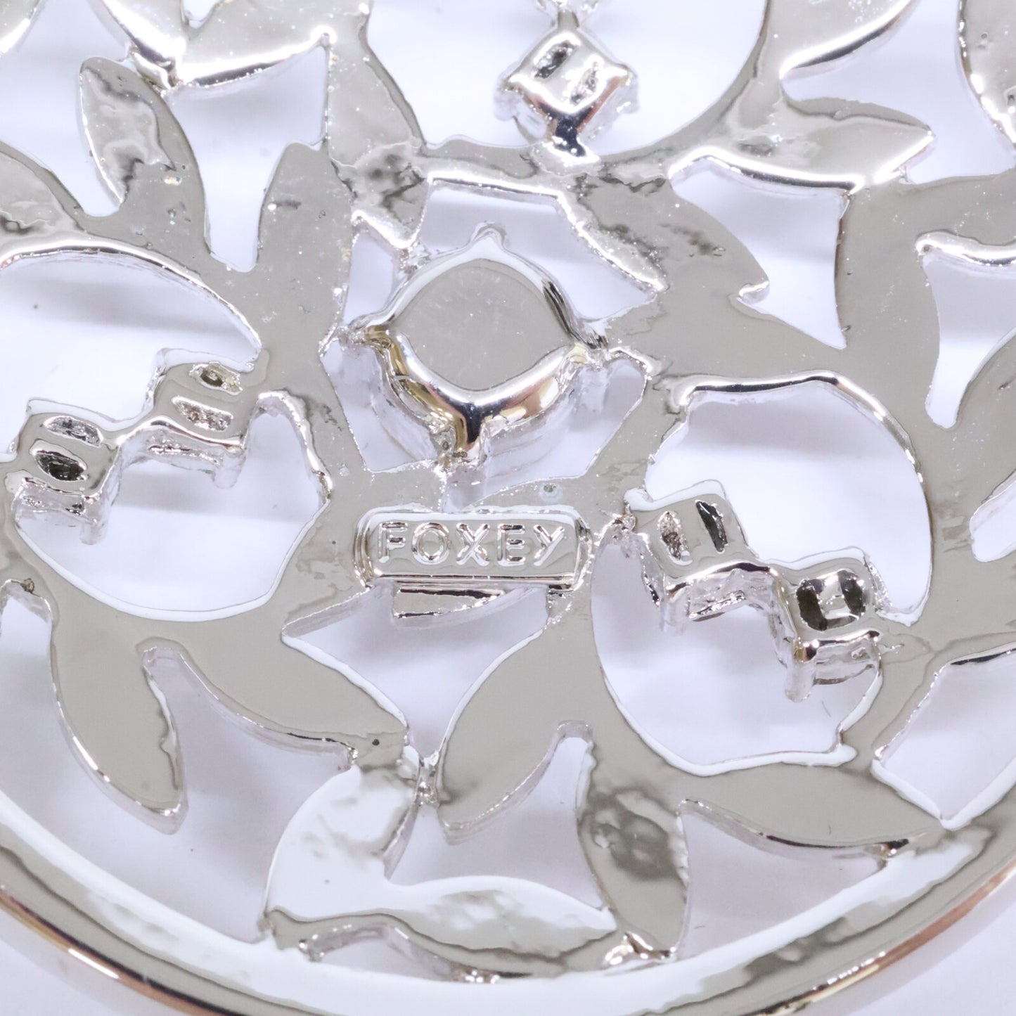 FOXEY フォクシー 【美品】CRYSTAL MOON NECKLACE ラインストーン ネックレス