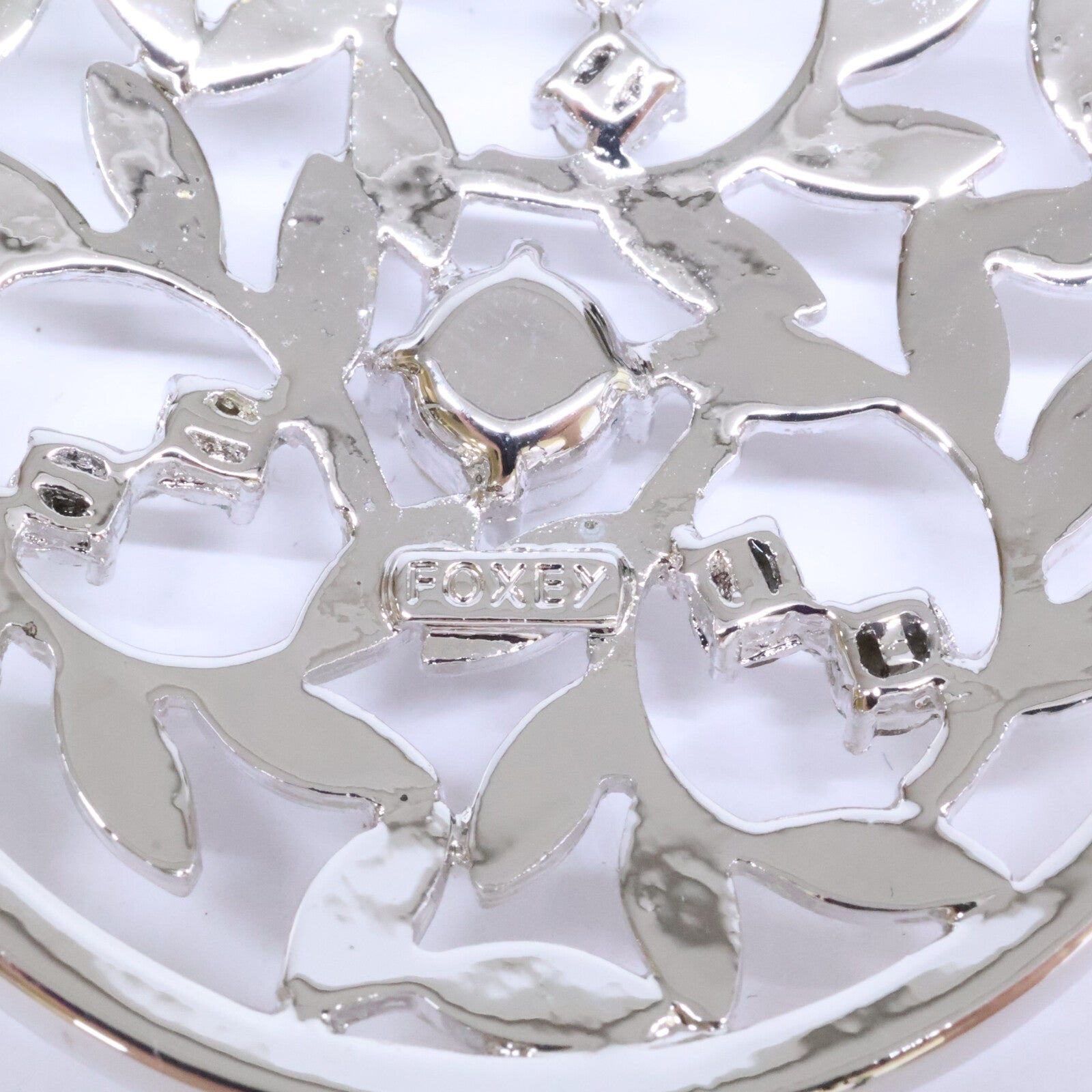 FOXEY フォクシー 【美品】CRYSTAL MOON NECKLACE ラインストーン ネックレス