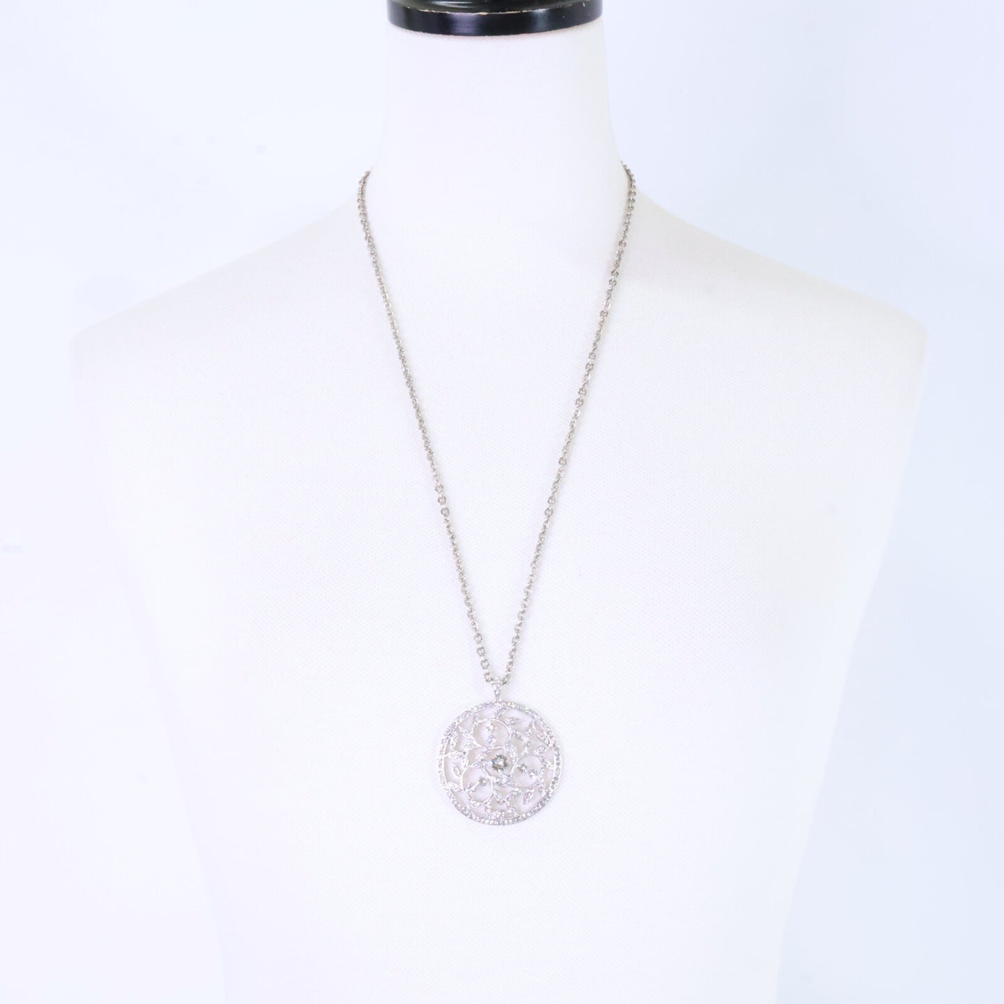FOXEY フォクシー 【美品】CRYSTAL MOON NECKLACE ラインストーン ネックレス