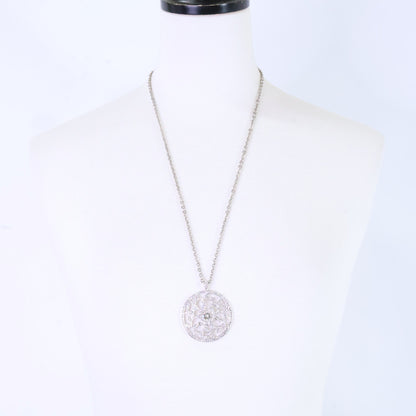 FOXEY フォクシー 【美品】CRYSTAL MOON NECKLACE ラインストーン ネックレス