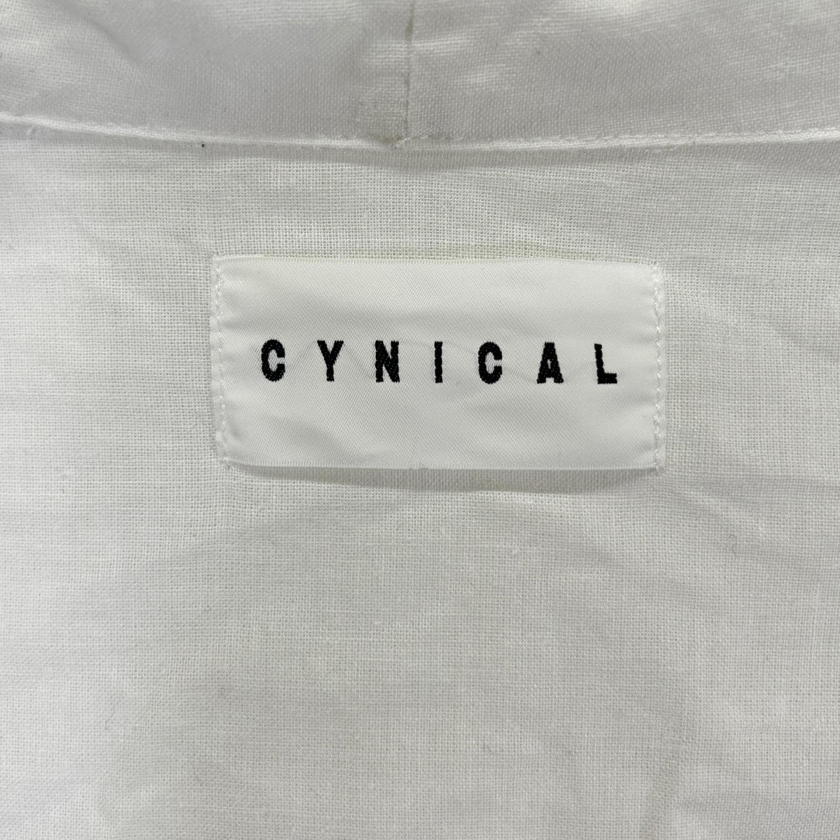 CYNICAL シニカル 412-94014 ホワイト リネン×コットン フードブルゾン トップス