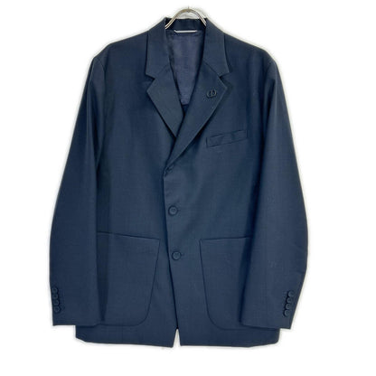 DIOR ディオール 113C278A5465 ネイビー グレンチェック ブローチ付き テーラードジャケット ジャケット