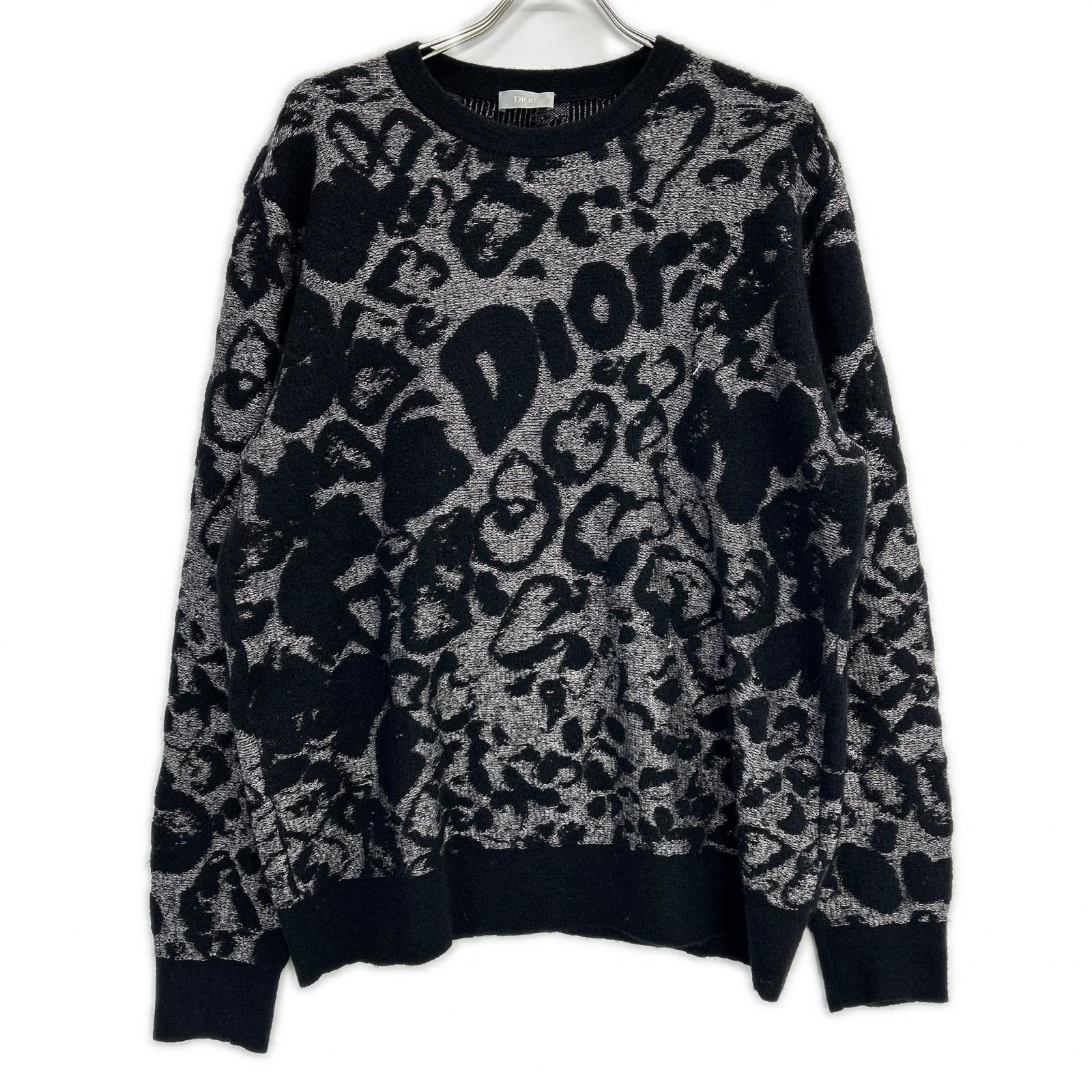 DIOR ディオール 933M644AT974 ブラック ジャガードロゴ オーバーサイズニット トップス