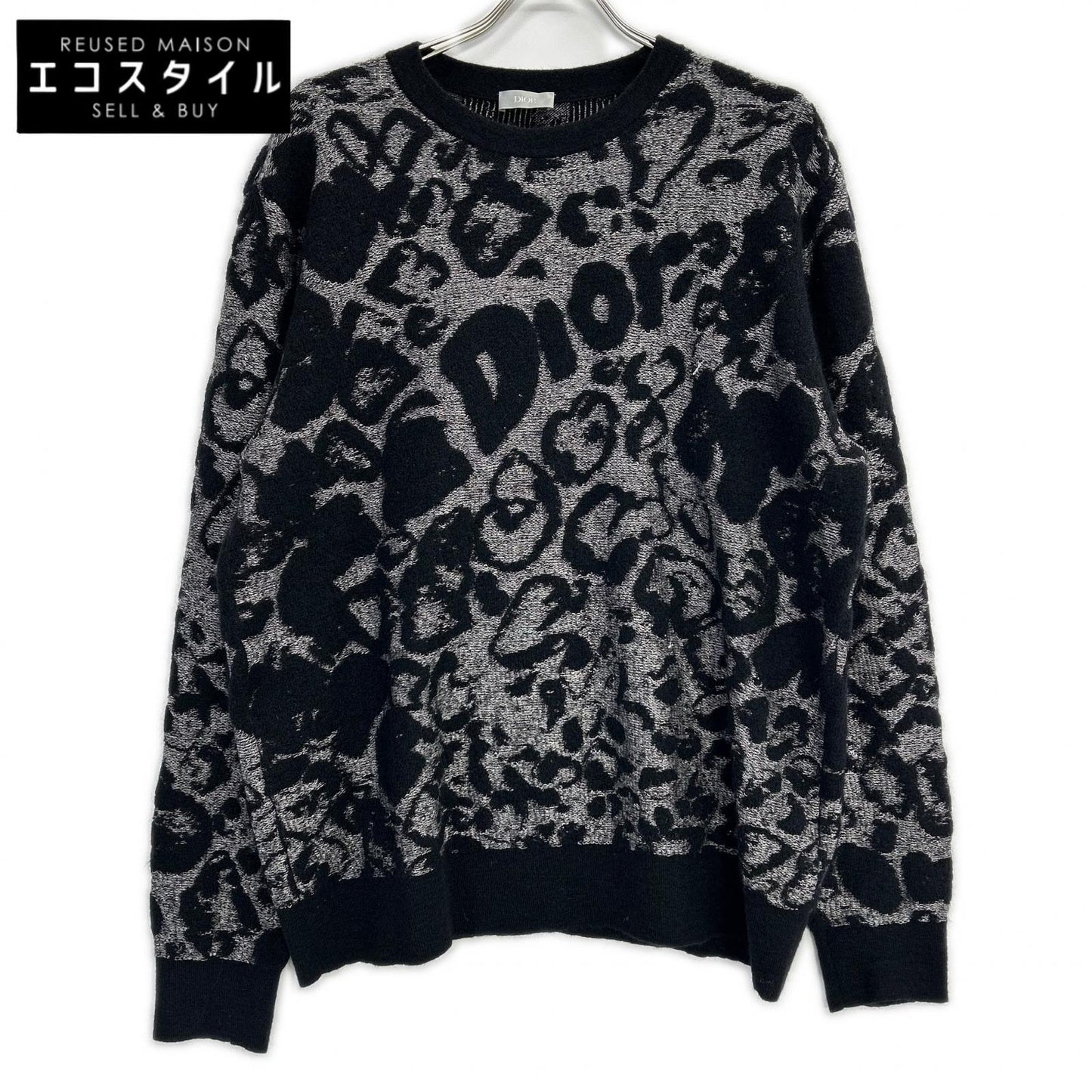DIOR ディオール 933M644AT974 ブラック ジャガードロゴ オーバーサイズニット トップス