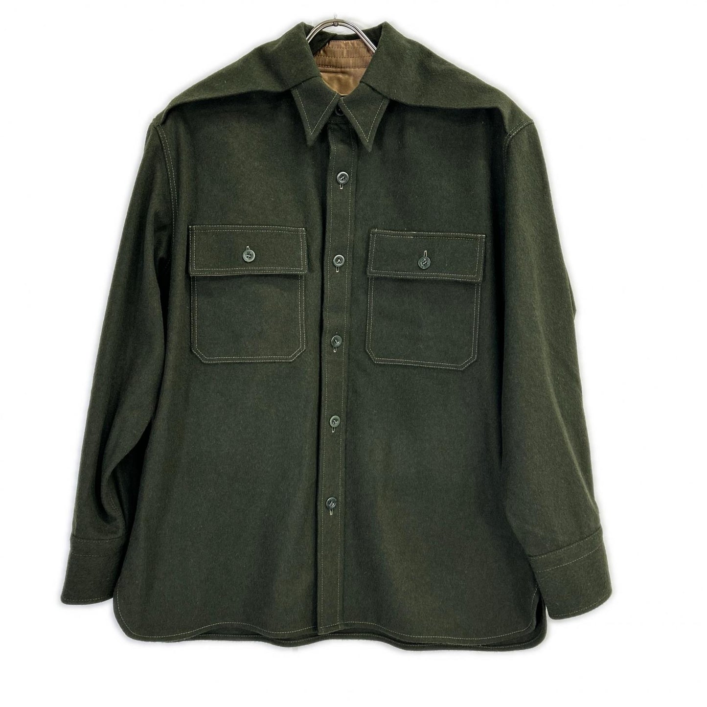 Maison margiela メゾンマルジェラ 22年製 S30DL0495 カーキ ウール オーバーシャツ トップス