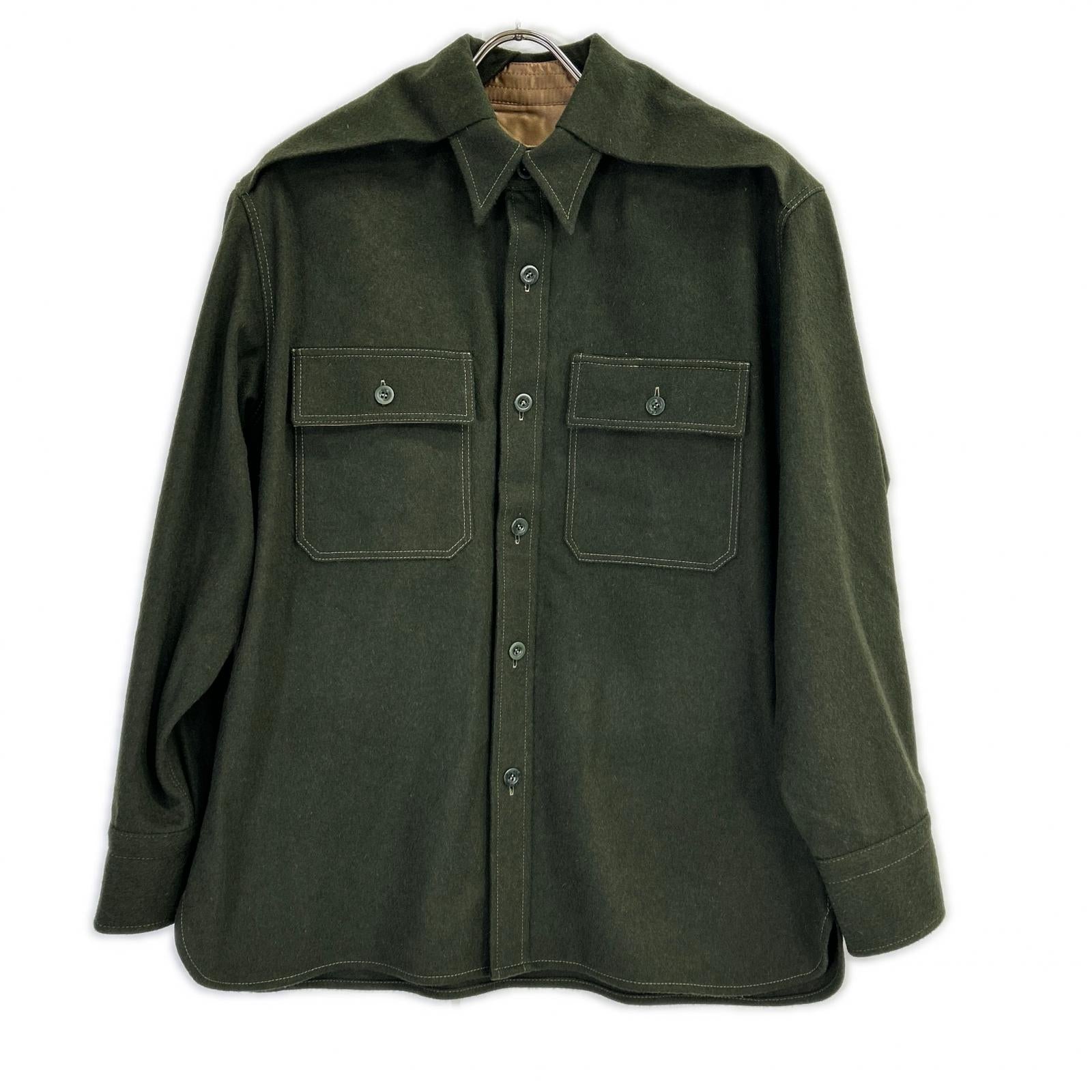 Maison margiela メゾンマルジェラ 22年製 S30DL0495 カーキ ウール オーバーシャツ トップス