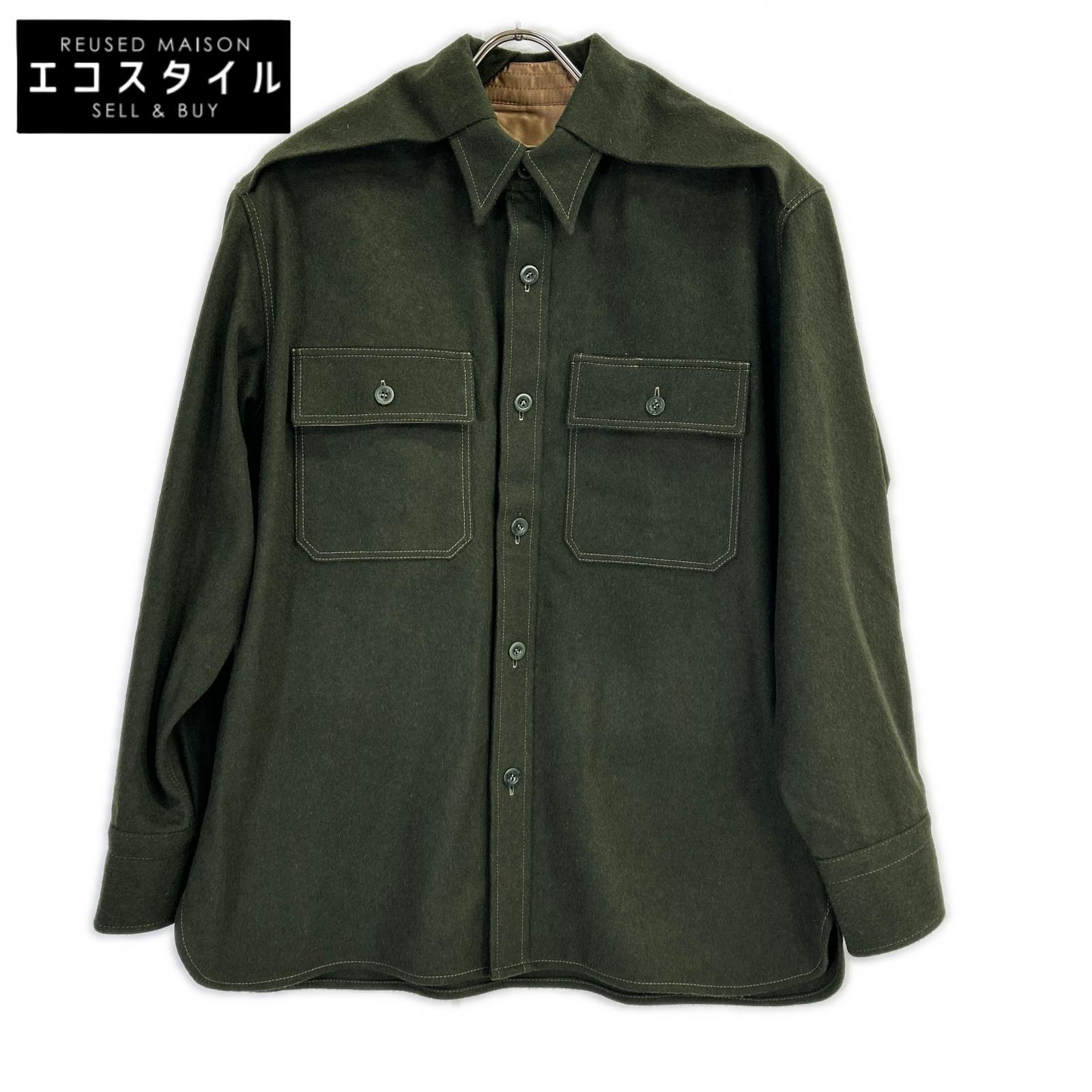 Maison margiela メゾンマルジェラ 22年製 S30DL0495 カーキ ウール オーバーシャツ トップス