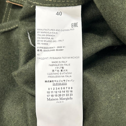 Maison margiela メゾンマルジェラ 22年製 S30DL0495 カーキ ウール オーバーシャツ トップス