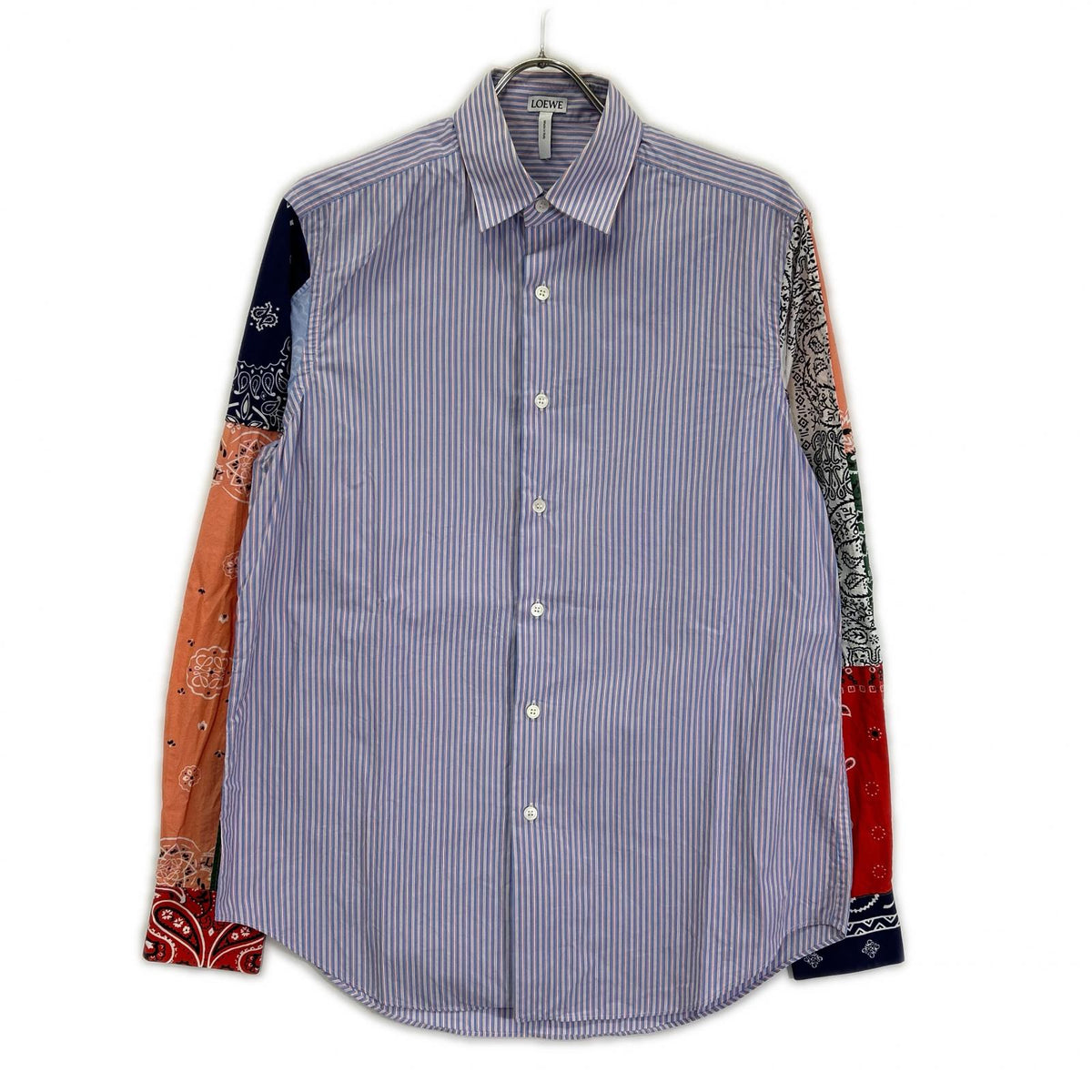 LOEWE ロエベ 19年製 Multicolor Bandana-Sleeve Striped Shirt Tops