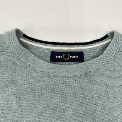 FRED PERRY Fred Perry K9601 Light Gray Classic Crew Neck Jumper Top