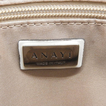 ANAYI アナイ 美品 レザー カットワーク ミニショルダーバッグ レディース 白 ホワイト ショルダーバッグ