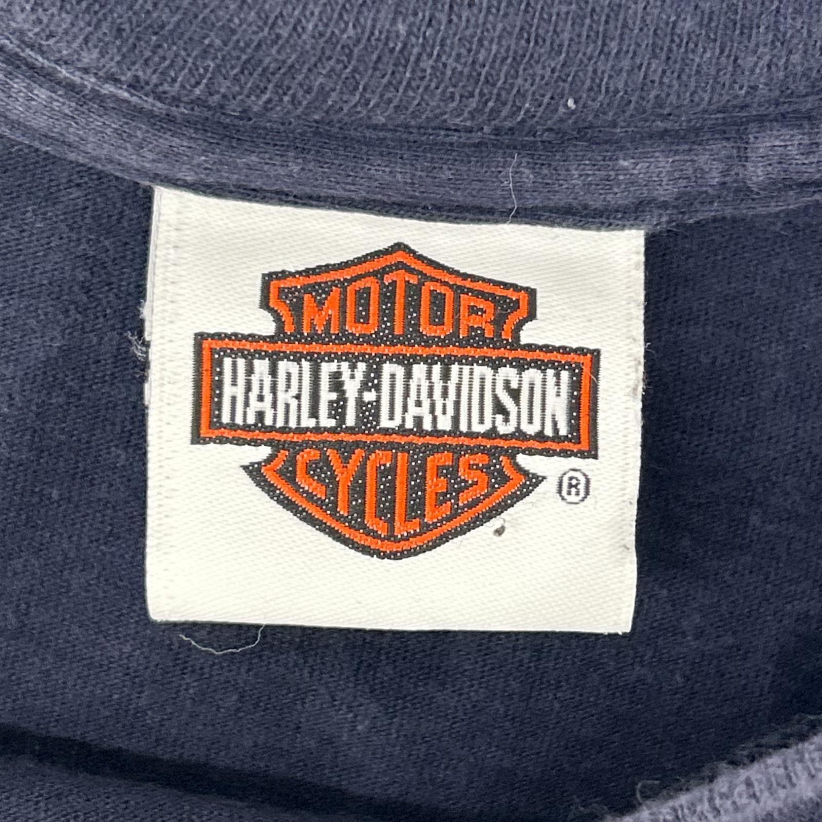 HARLEY DAVIDSON ハーレーダビッドソン ×Haens BEEFY ネイビー 長袖 ジョーカーTシャツ トップス