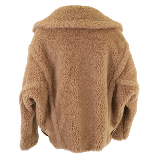 Max Mara マックスマーラ 【新品/国内正規】23108608336 テディベア キャメルｘシルク サイドベルト ショート コート