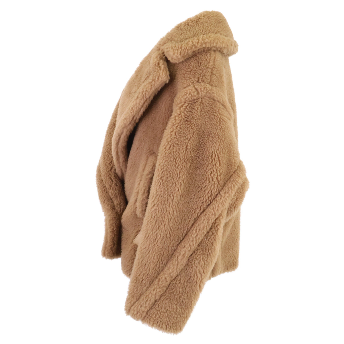 Max Mara Max Mara New / Officially Sold in Japan 23108608336 Teddy Bear Camel x Silk Side-Belt Short Coat