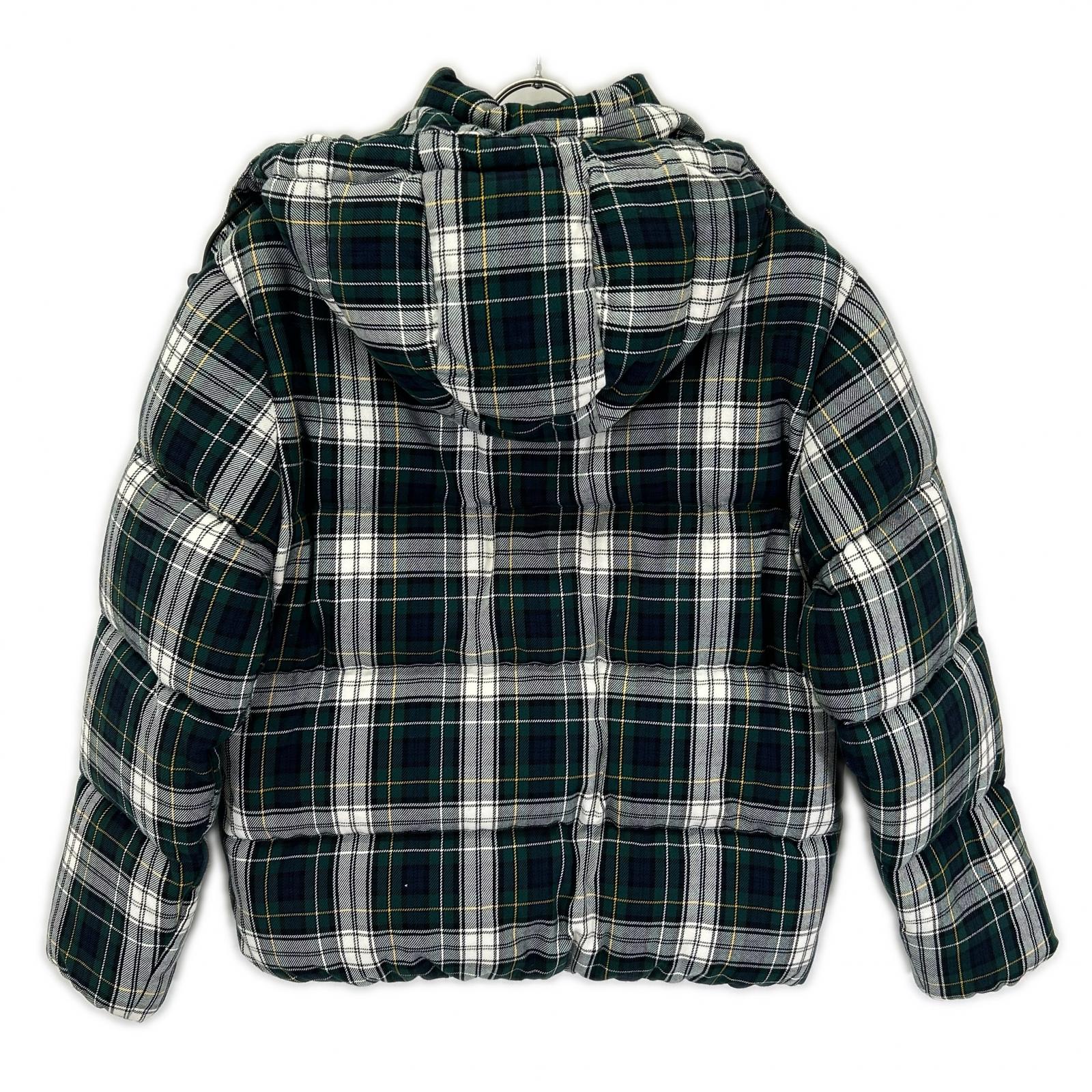 POLObyRalphLauren ポロラルフローレン グリーン チェック柄 フード付き キルテッド ダウンジャケット ジャケット
