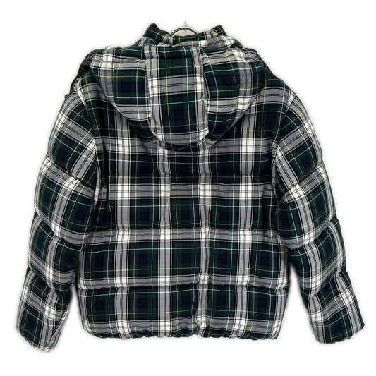 POLObyRalphLauren ポロラルフローレン グリーン チェック柄 フード付き キルテッド ダウンジャケット ジャケット
