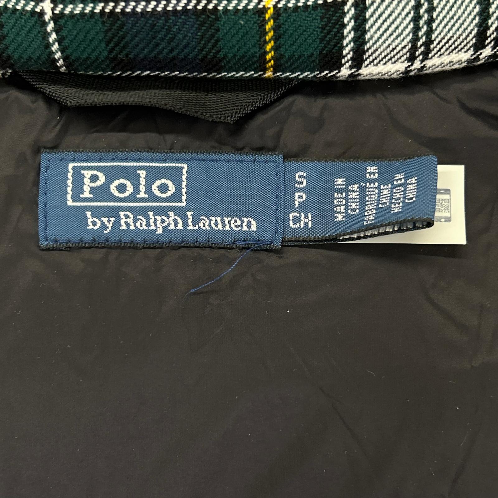 POLObyRalphLauren ポロラルフローレン グリーン チェック柄 フード付き キルテッド ダウンジャケット ジャケット