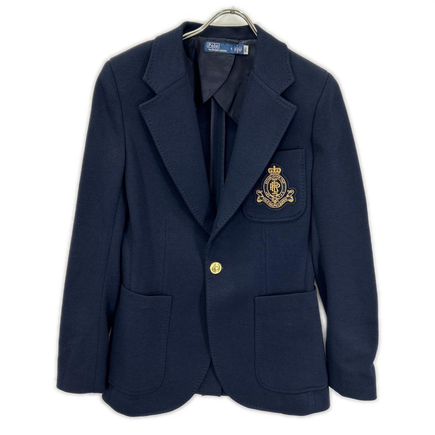 POLObyRalphLauren ポロラルフローレン ネイビー ロゴクレスト ニットブレザー ジャケット ジャケット