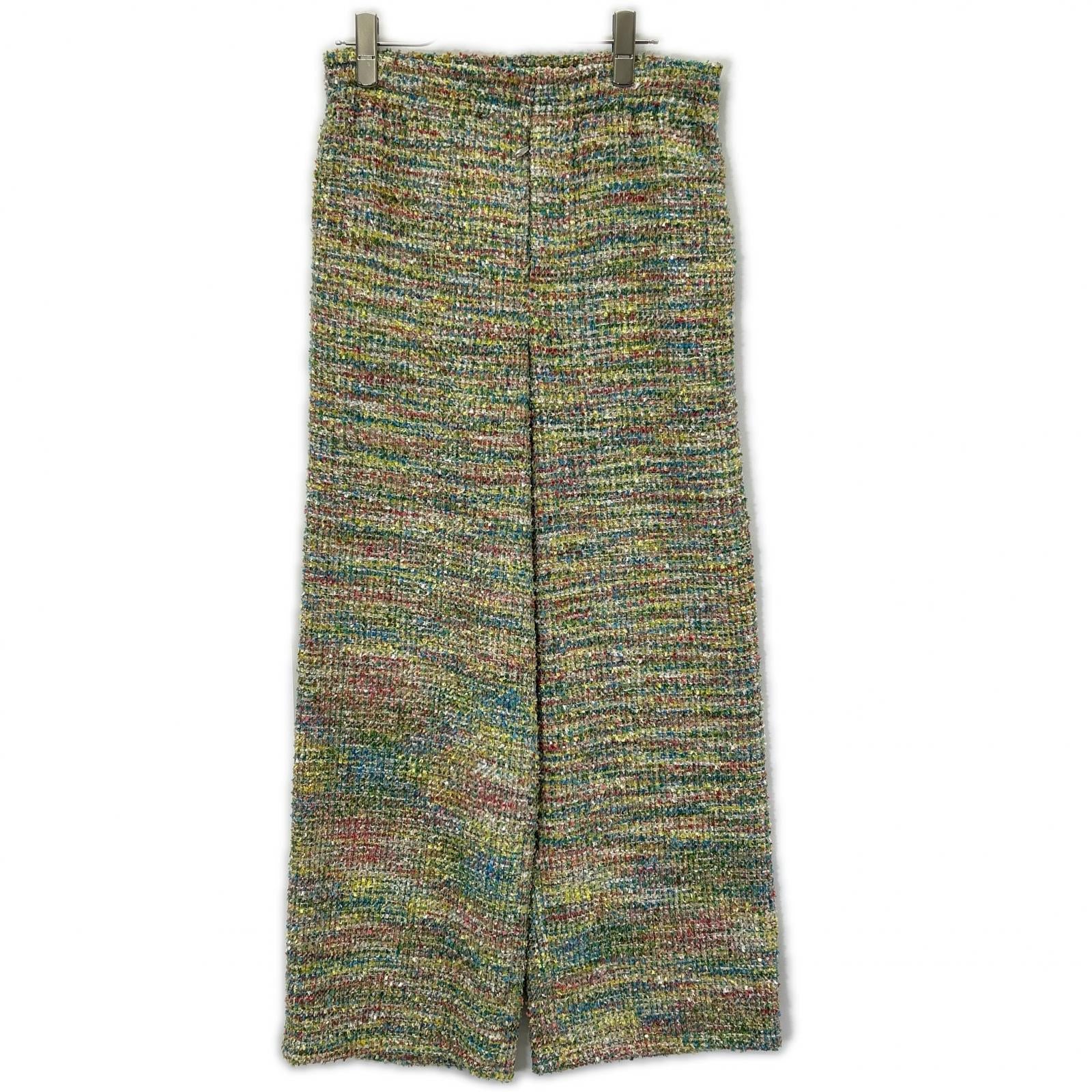 MASU エム エー エス ユー MASS-PT0524 24SS マルチカラー CANDY TWEED WIDE PANTS ボトムス