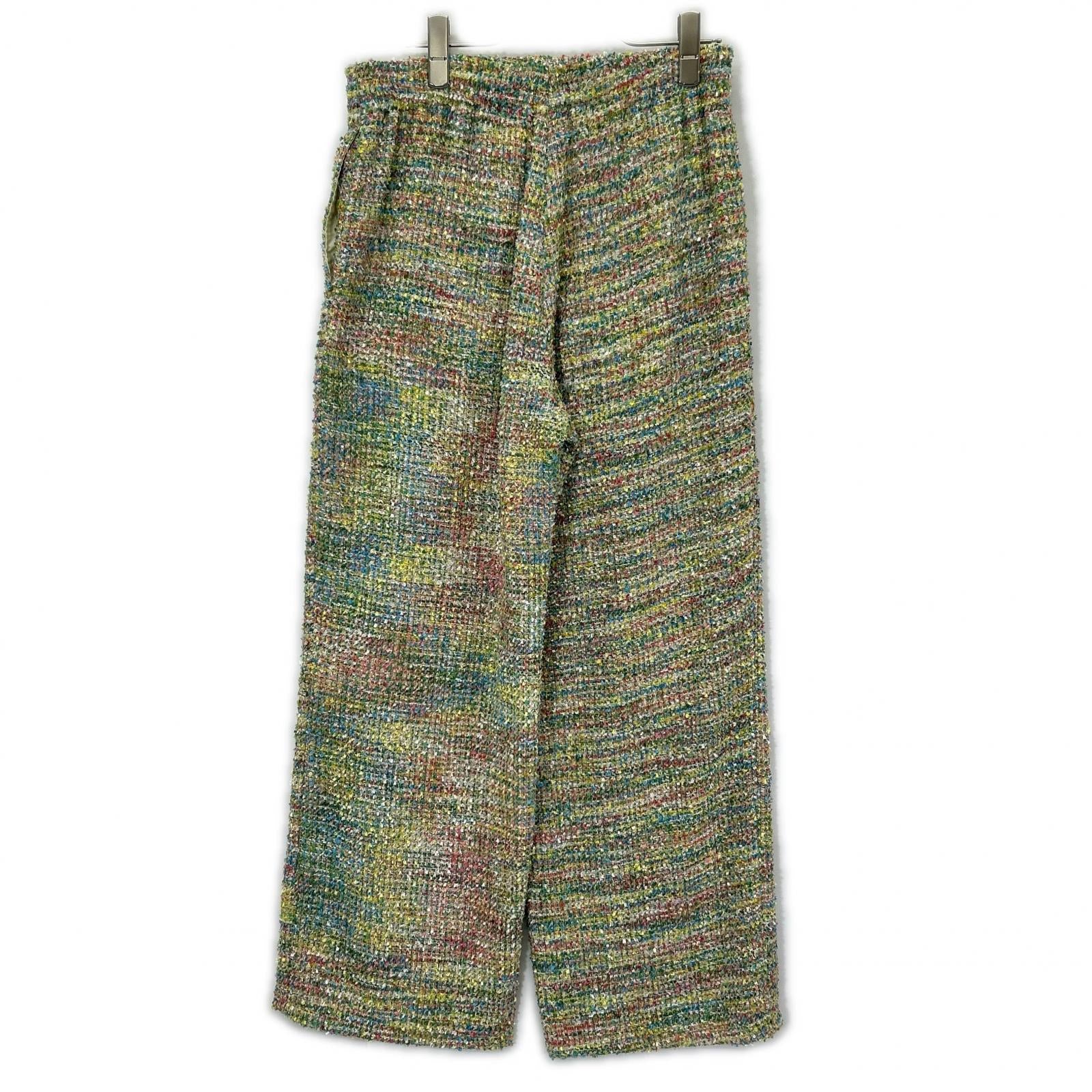 MASU エム エー エス ユー MASS-PT0524 24SS マルチカラー CANDY TWEED WIDE PANTS ボトムス