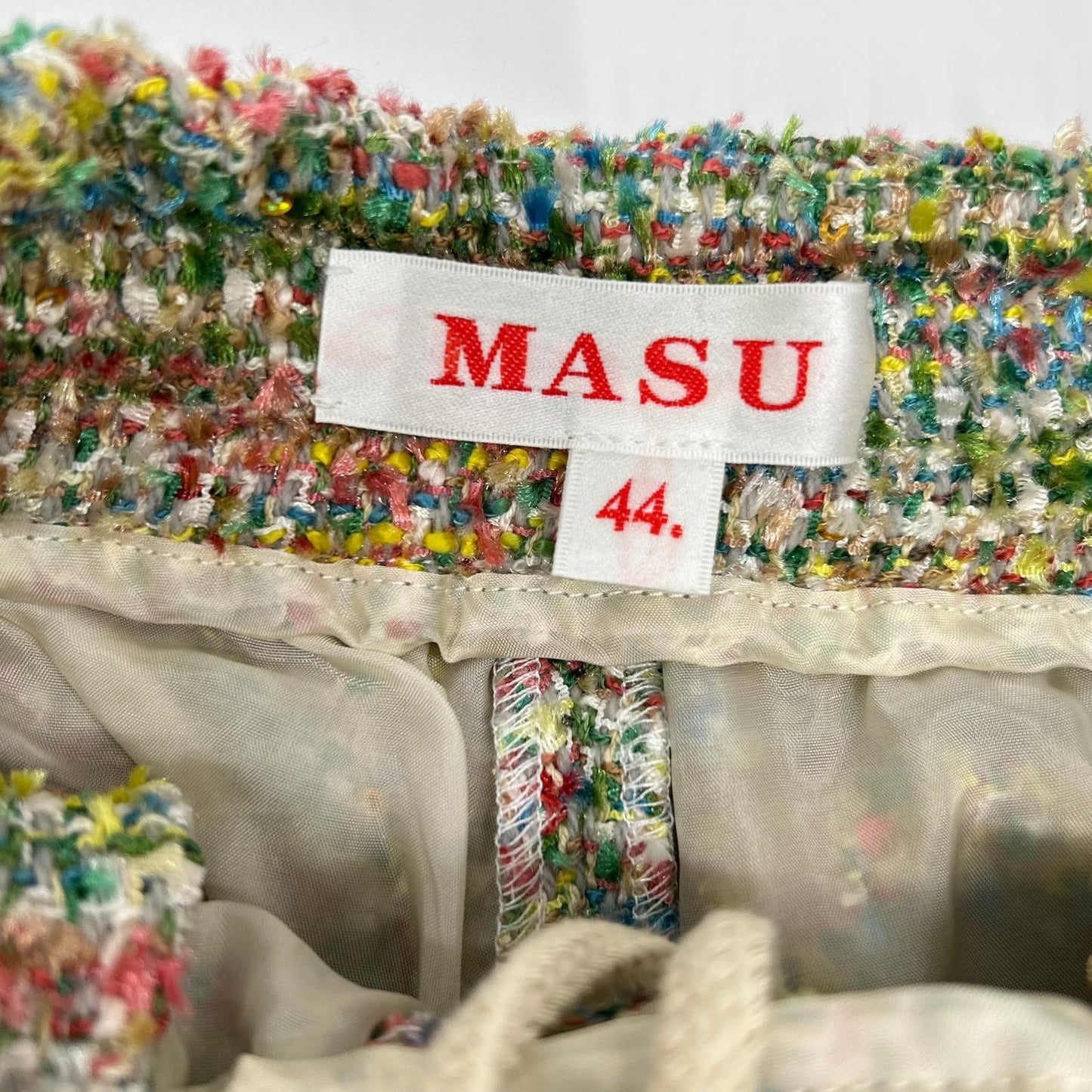 MASU エム エー エス ユー MASS-PT0524 24SS マルチカラー CANDY TWEED WIDE PANTS ボトムス