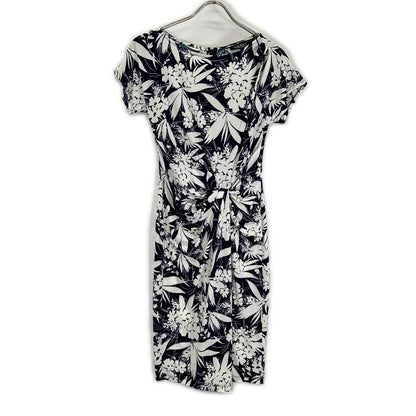 LAUREN RALPH LAUREN Lauren Ralph Lauren blue × white all-over print dress dress