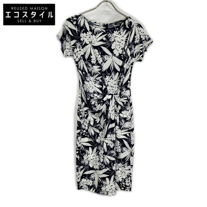 LAUREN RALPH LAUREN Lauren Ralph Lauren blue × white all-over print dress dress