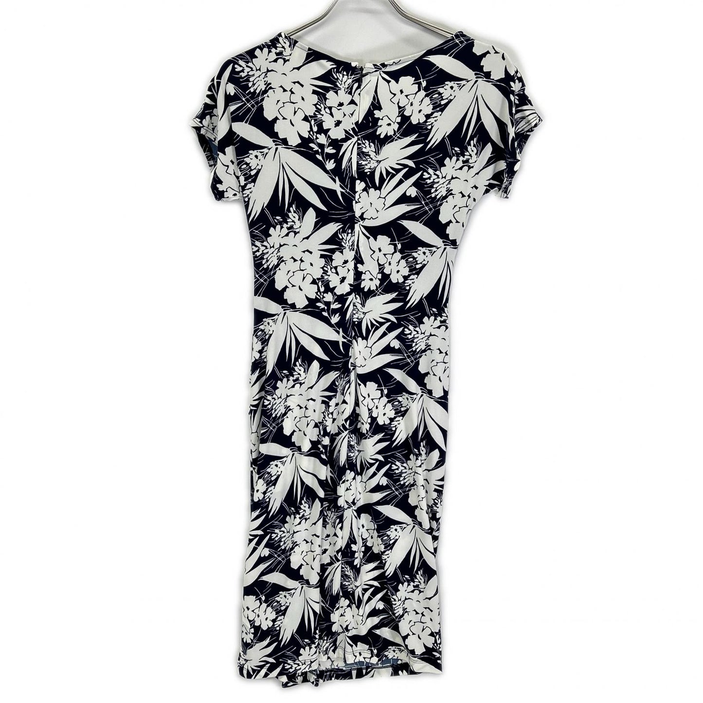 LAUREN RALPH LAUREN Lauren Ralph Lauren blue × white all-over print dress dress