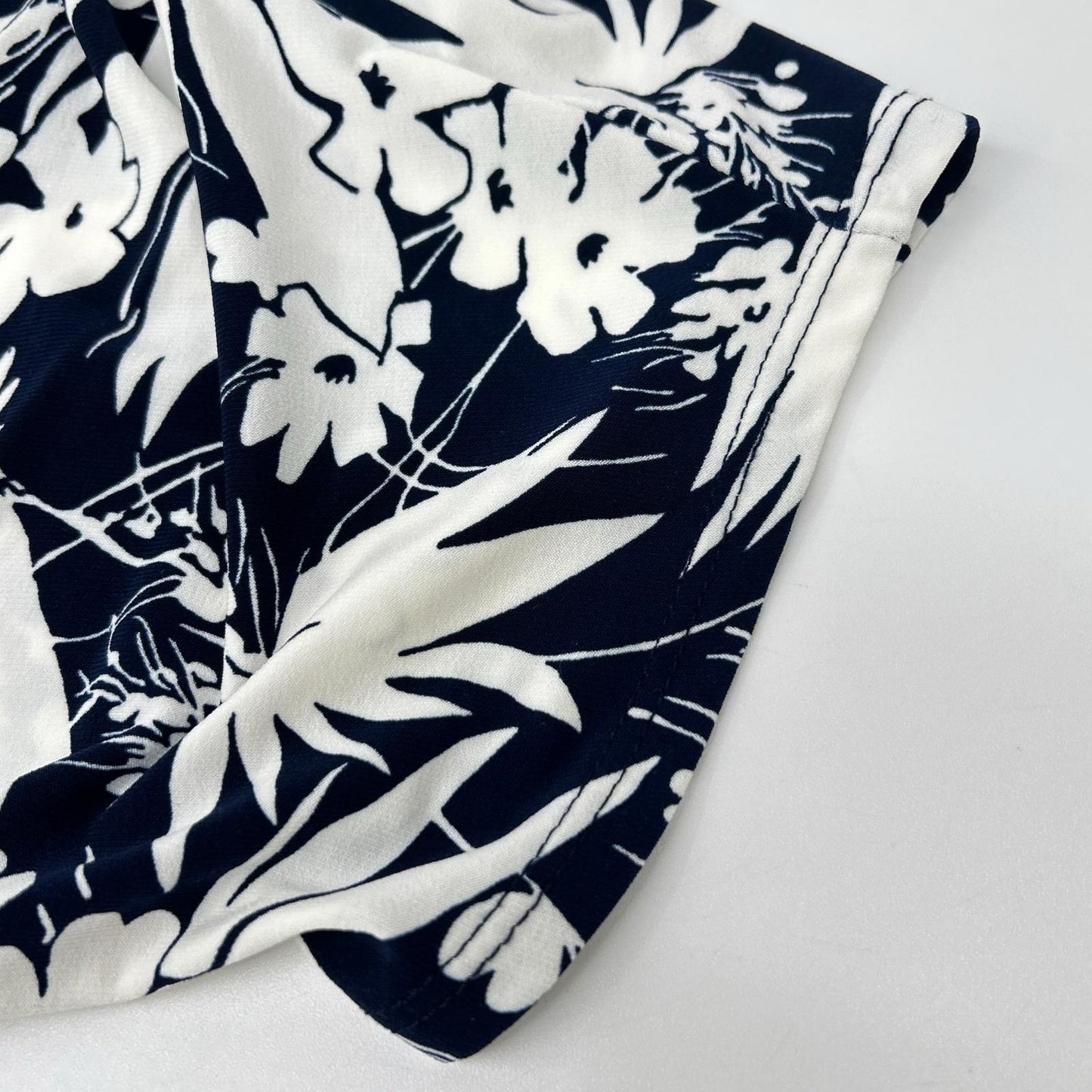 LAUREN RALPH LAUREN Lauren Ralph Lauren blue × white all-over print dress dress