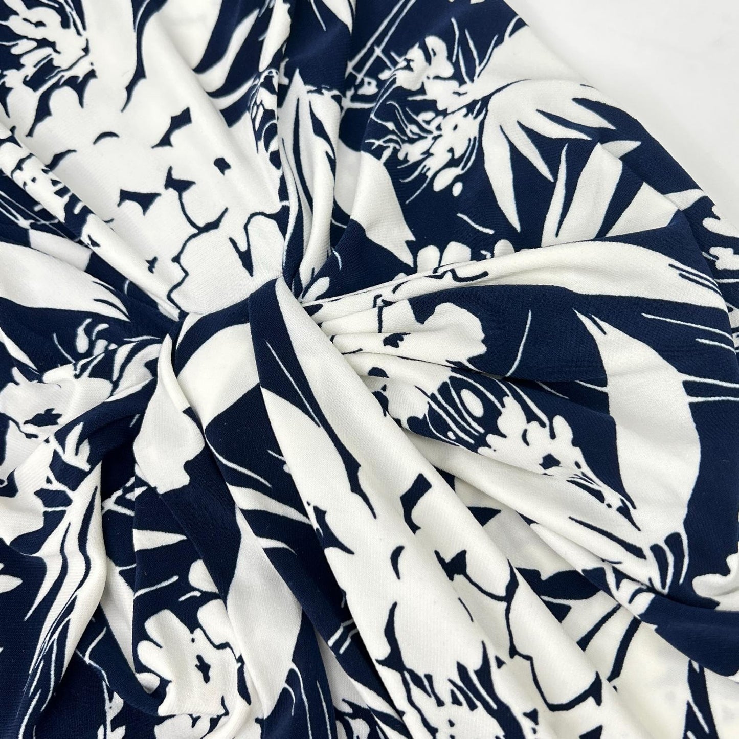 LAUREN RALPH LAUREN Lauren Ralph Lauren blue × white all-over print dress dress