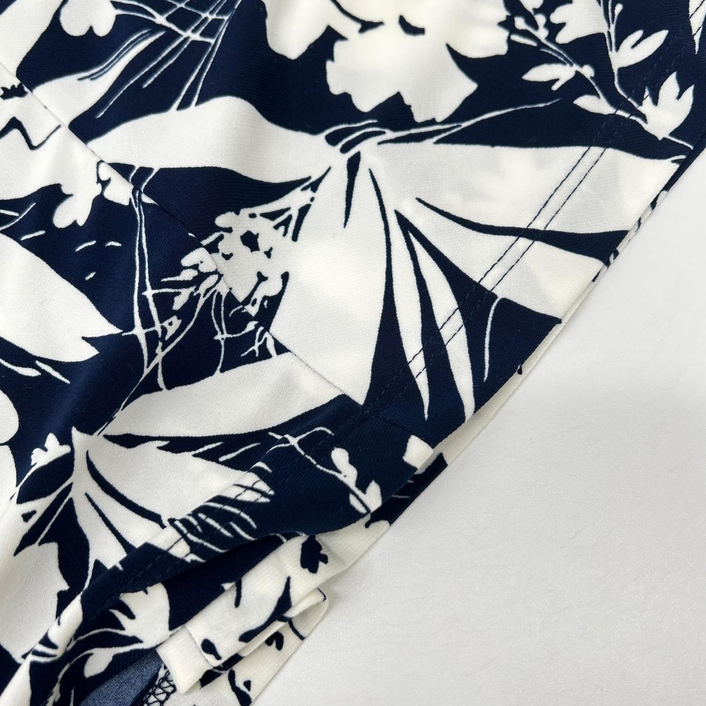 LAUREN RALPH LAUREN Lauren Ralph Lauren blue × white all-over print dress dress