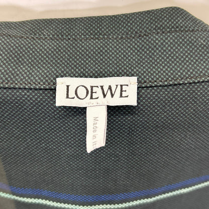 LOEWE ロエベ H526Y05X88 グリーン×ブラウン アナグラム チェック ショートスリーブシャツ トップス