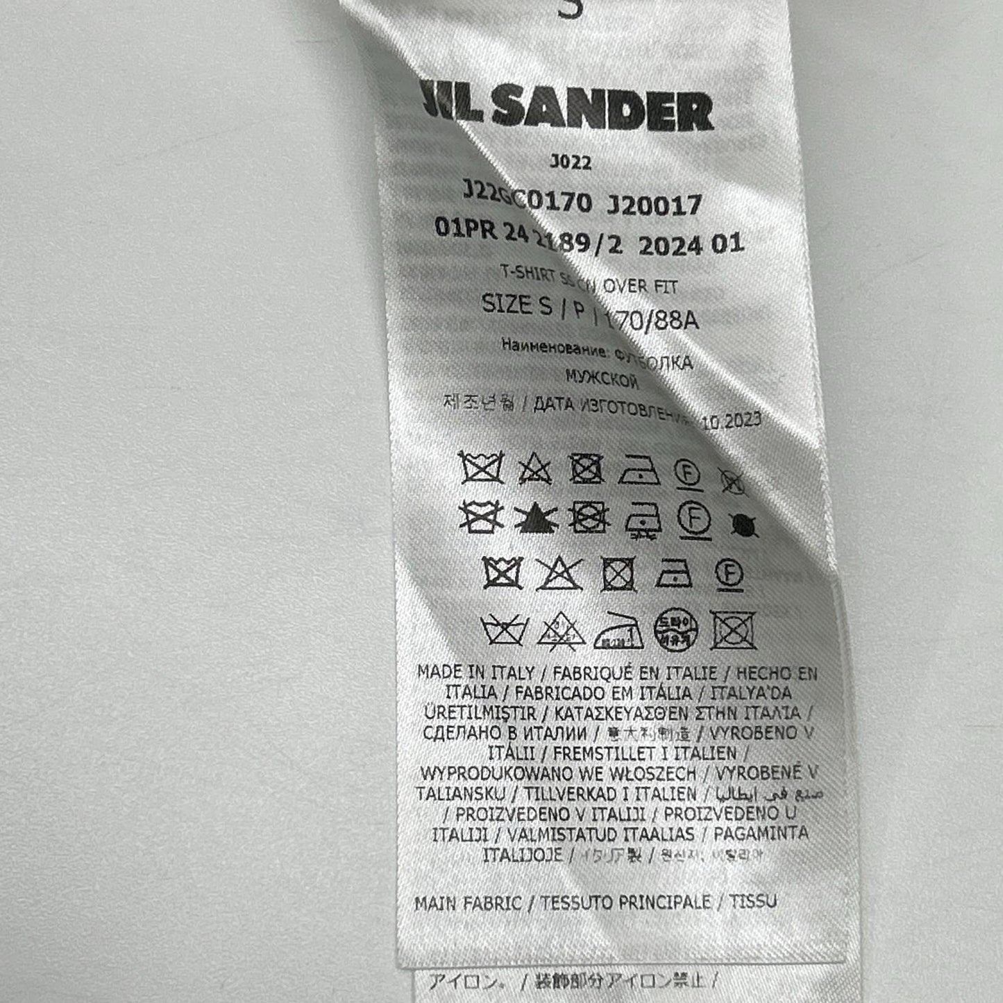 JILSANDER ジルサンダー J22GC0170 24SS ホワイト Tシャツ トップス