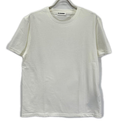 JIL SANDER+ ジルサンダープラス J47GC0153 ホワイト レザーパッチ ロゴTシャツ トップス