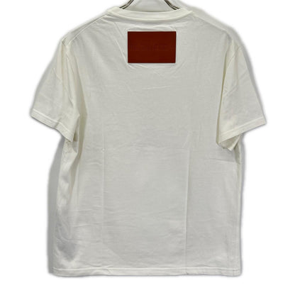 JIL SANDER+ ジルサンダープラス J47GC0153 ホワイト レザーパッチ ロゴTシャツ トップス