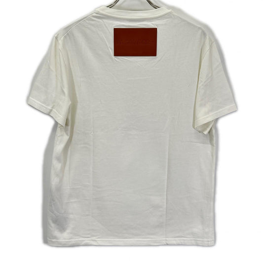 JIL SANDER+ ジルサンダープラス J47GC0153 ホワイト レザーパッチ ロゴTシャツ トップス