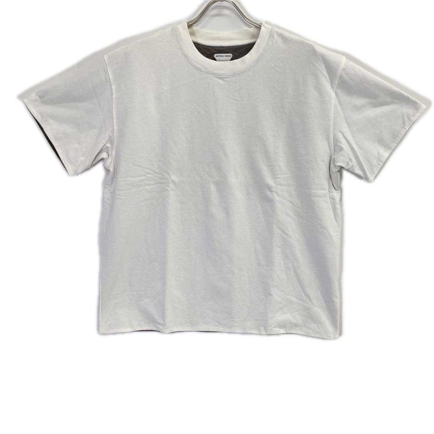 BOTTEGA VENETA ボッテガヴェネタ 744998 ホワイト リラックスフィット ダブルレイヤー コットンTシャツ トップス