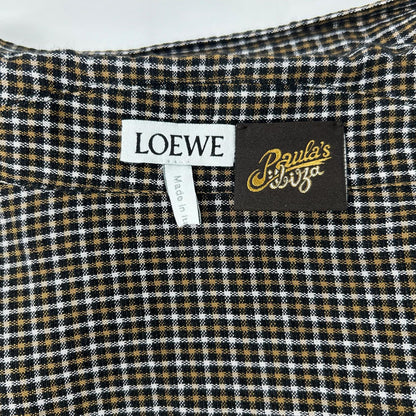 LOEWE ロエベ ブラック×イエロー パウラズ・イビザ マイクロチェック シャツ トップス